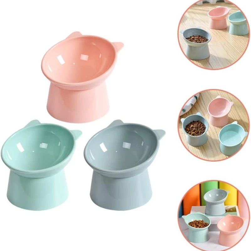 Cat Tilted Bowl Food Water Bowl For Cats Kittens Puppies Pet.