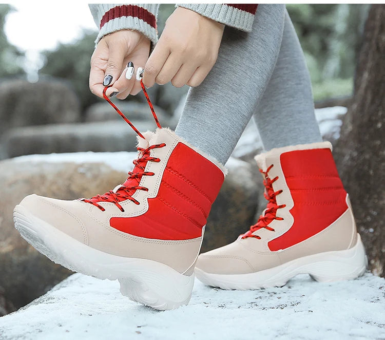 Snow Boots Women New Ladies Shoes Platform Shoes Woman Flat Keep Warm Boots Ladies Casual Plush Botas Mujer Winter Shoes Women