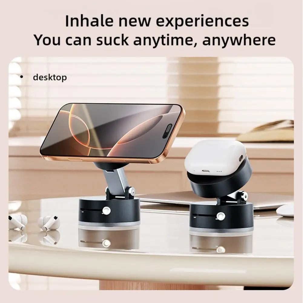 Vacuum Adsorption Magnetic Suction Cup Phone Mount Double Sided Hands-Free Magnetic Cell Phone Holder