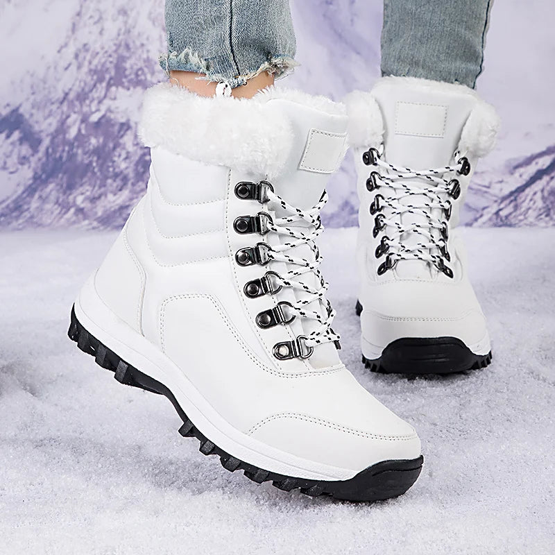 Winter Shoes Woman Warm Anti Slip Ankle Boots Plush Comfy Warm Outdoor Female Boots Women 2024 New Fur Platform Snow Boots