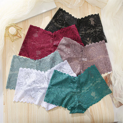 4pcs Lace Floral Boyshorts Underwear for Women.