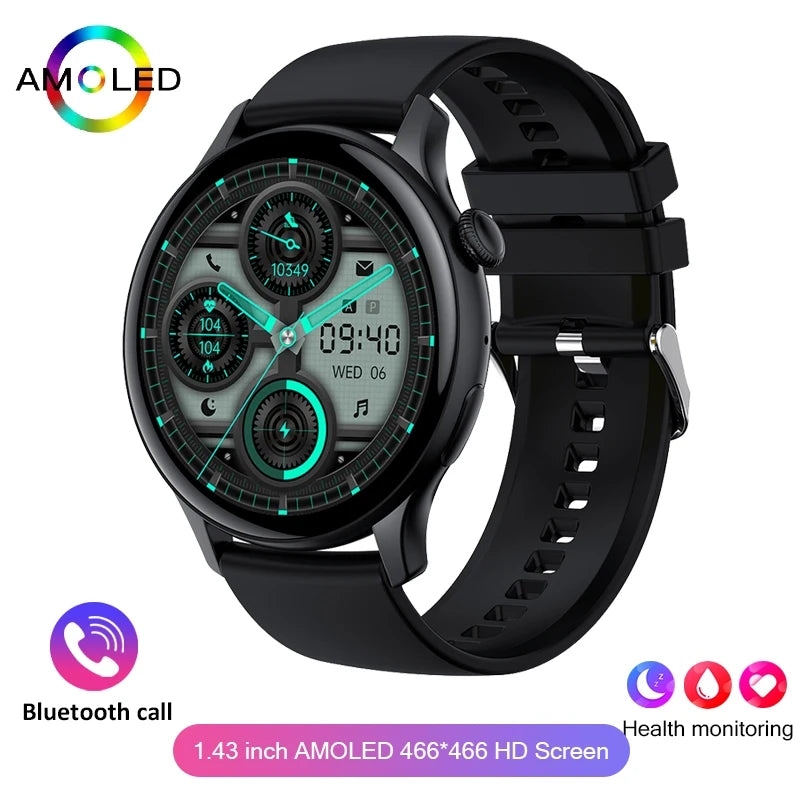 For Xiaomi New Smartwatch 1.43 Inch Full Screen Bluetooth Call Heart Rate Sleep Monitor Sports Models Smart Watch For Men Women