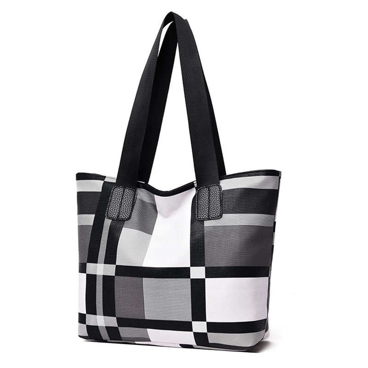 Striped plaid tote bag for women, new fashionable women's shoulder bag, handbag for women, commuting bag, big bag for women-LJX