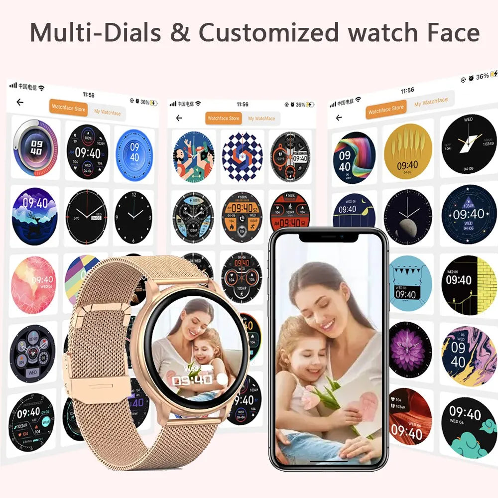 MEVADEN Bluetooth Call Smart Watch Women Custom Dial Watches Men Sport Fitness Tracker Heart Rate Smartwatch For Android IOS Y22