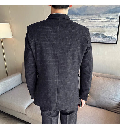 High Quality Men's Wedding Suit (suit + Vest + Trousers)