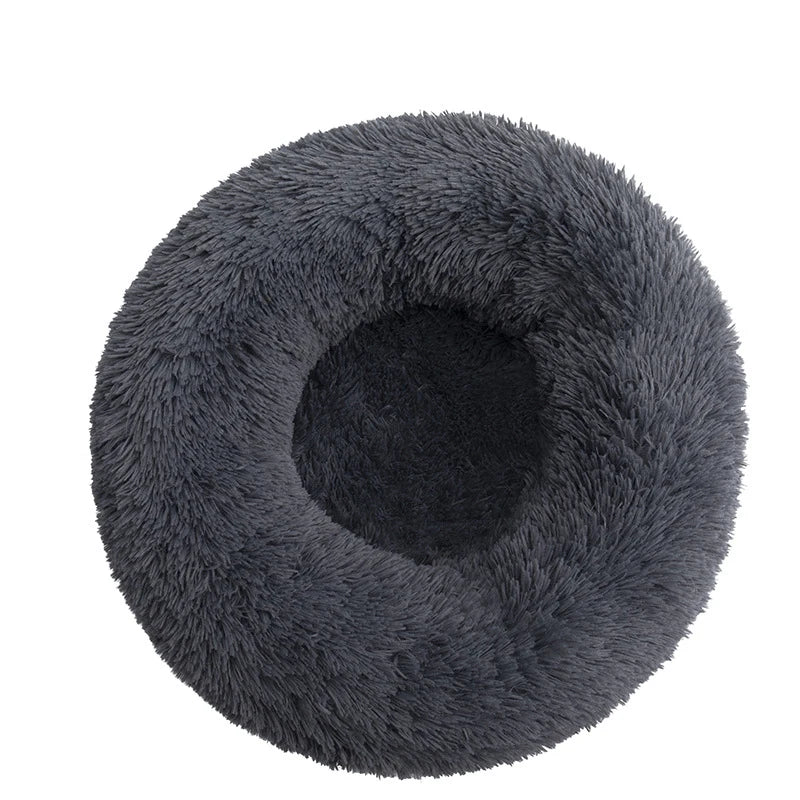 40-110cm Round Pet Bed for Large Dog Bed Super Soft Cat Bed Long Plush