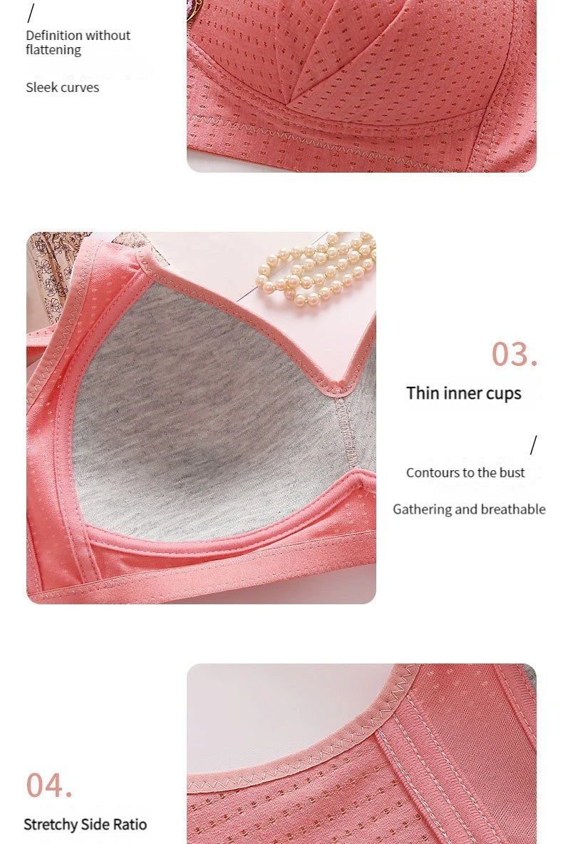 BC Cup Large Size Without Steel Ring Thin Cup Breathable Push Up Tops Bra.