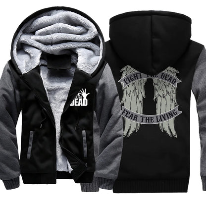 Movie The Walking Dead Wings Print Mens Hoodie