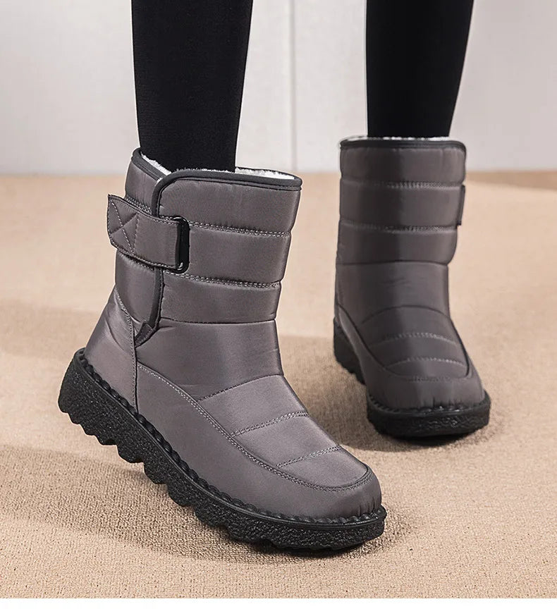 Boots Woman Snow Fashion Shoes Woman Platform Woman Shoes Plus Size Mid Women's High Boots Lightweight Botas Mujer Winter Boots