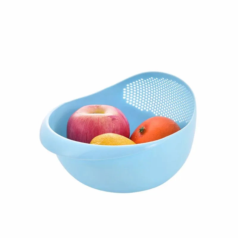 Rice Sieve Plastic Colander Kitchen Drain Basket with Handles Rice Bowl Strainer Strainer Basket Sink Drain Kitchen Tools