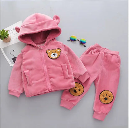 Vest+Coat+Pants 3PCS Tracksuits 1 to 4 Yrs Baby Kids Clothes Autumn Winter Toddler Boys Clothing Sets Kids Casual Girls Outfit