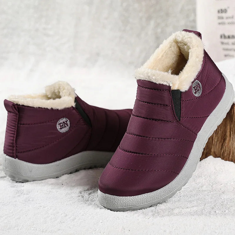 Men Boots Keep Warm Winter Shoes For Men Ankle Boots Fur Shoes.