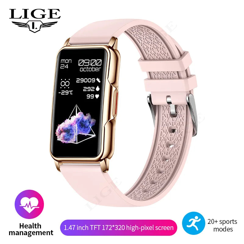 For Android IOS Smart Bracelet Women Smartwatch Men Heart Rate Blood Oxygen Waterproof Sport Smart Band Watch For Ladies +Gift