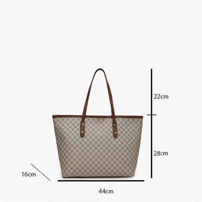 Large Capacity Shoulder Bag Women's PU Leather Handbag for Commuting and Casual Use Versatile Tote Bag