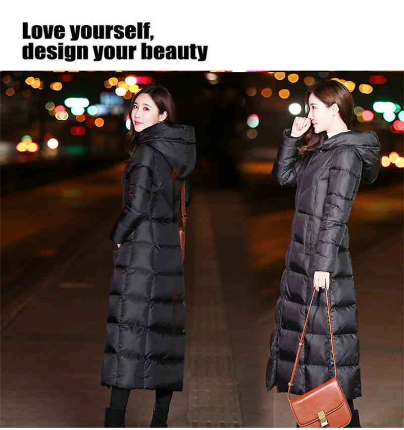 Women's Winter Cold Coats Long Parkas Warm Down Basic Jacket Fashion Cotton Padded Outwear.