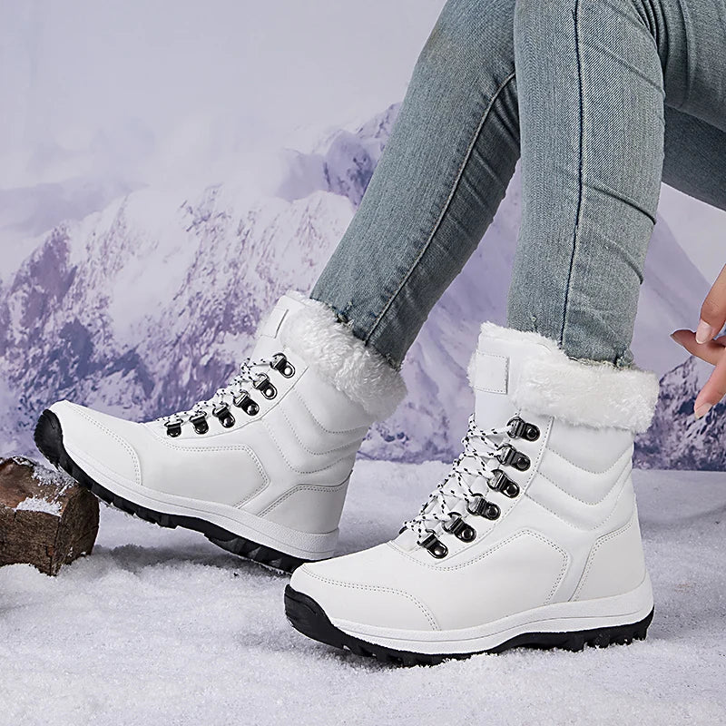 Winter Shoes Woman Warm Anti Slip Ankle Boots Plush Comfy Warm Outdoor Female Boots Women 2024 New Fur Platform Snow Boots