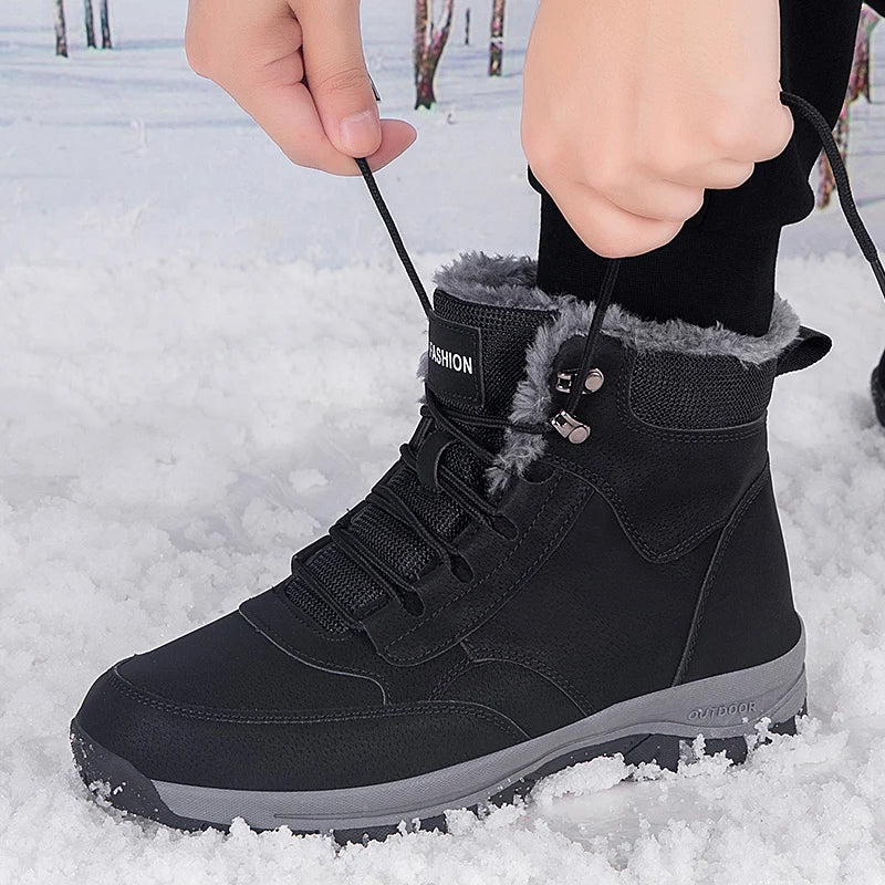 Men's Winter Snow Boots woman's Waterproof sneakers Super Warm.