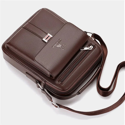 Men Crossbody Shoulder Bags Waterproof Vintage Men Handbags Large Capacity PU Leather Bag Man Messenger Bags Tote Bag