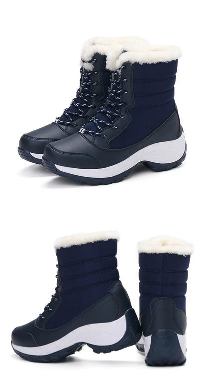 Snow Boots Women New Ladies Shoes Platform Shoes Woman Flat Keep Warm Boots Ladies Casual Plush Botas Mujer Winter Shoes Women