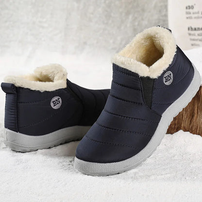 Men Boots Keep Warm Winter Shoes For Men Ankle Boots Fur Shoes.