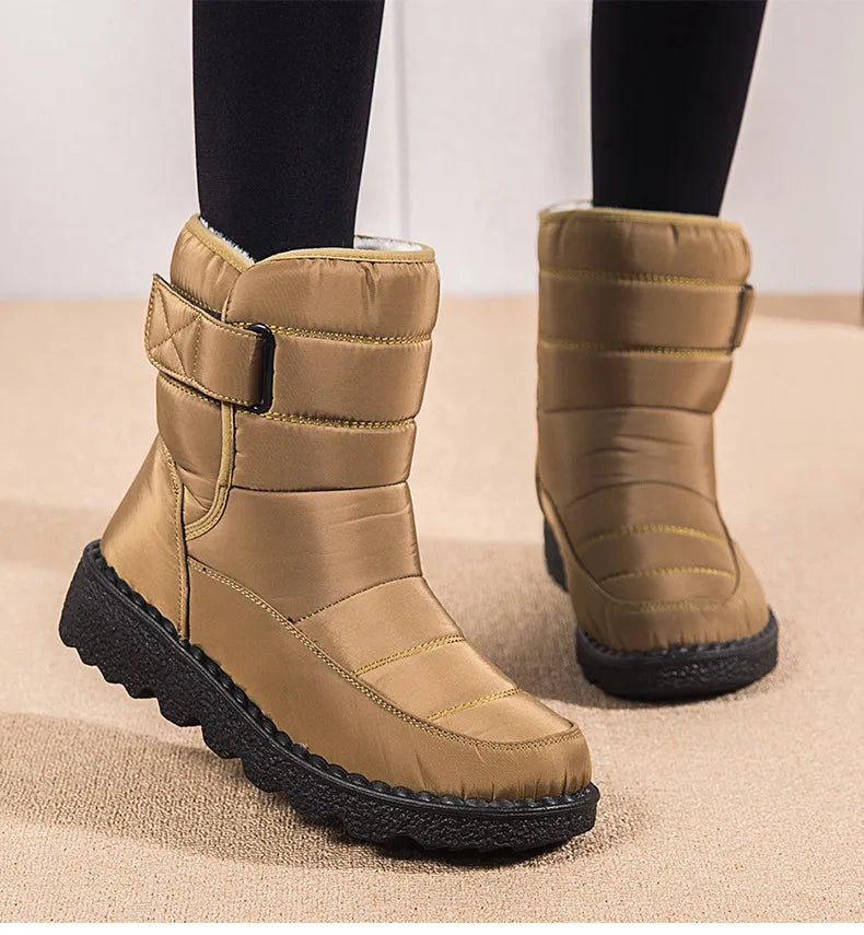 Boots Woman Snow Fashion Shoes Woman Platform Woman Shoes Plus Size Mid Women's High Boots Lightweight Botas Mujer Winter Boots