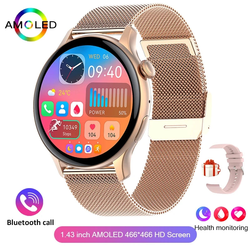 For Xiaomi New Smartwatch 1.43 Inch Full Screen Bluetooth Call Heart Rate Sleep Monitor Sports Models Smart Watch For Men Women