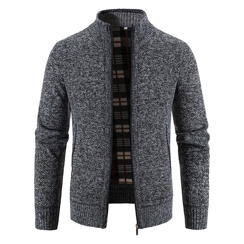 Men's Cardigan Turn-down Collar Knitting