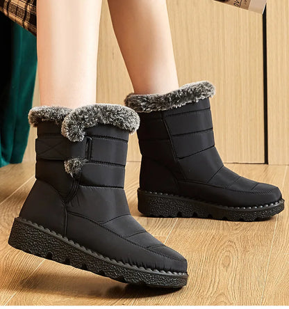 Women's Boots 2024 Trend Winter Shoes For Woman Winter Boots Ankle Low Heels Botas Mujer Waterproof Snow Boots With Fur Shoes