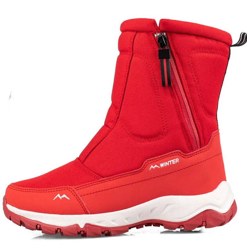 Large Size Winter Men's Boots Warm Plush Ankle Boots Sweat Wicking High-Top Warm Snow.