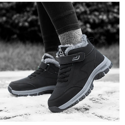 Men's Snow Boots Waterproof Sneakers Super Warm Plush Women.