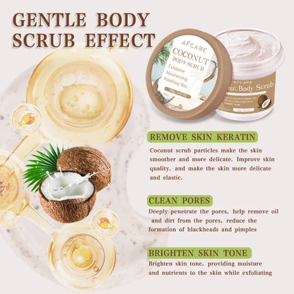 Coconut Scrub Exfoliating Collagen Body Scrub Polishing Body Foot Skin Whitening Exfoliate Skin Clean Pores Remove Dead Skin