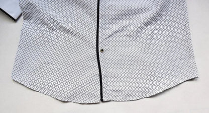 White Big Size 5XL Men Dress Shirt 2024 New Long Sleeve Slim Fit Button Down Collar Good Quality Printed Business Shirts