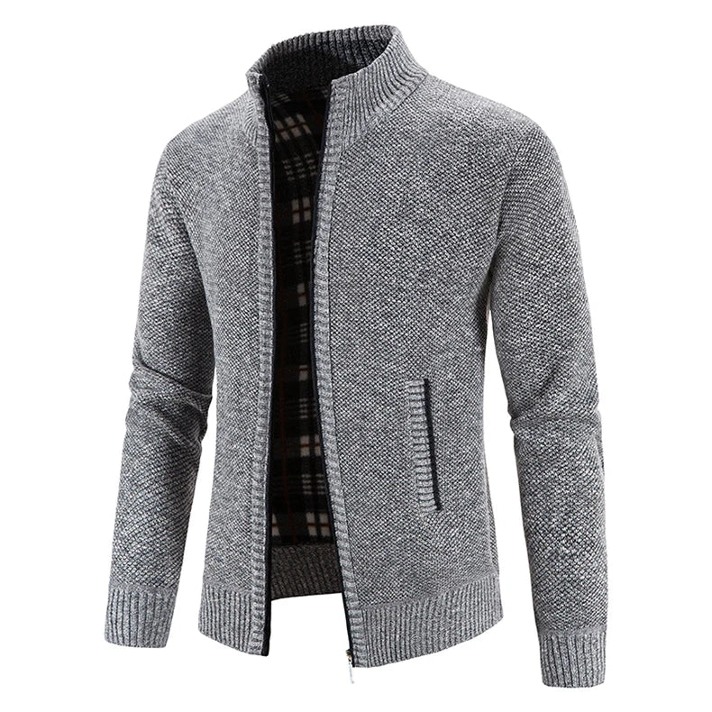 Men's Cardigan Turn-down Collar Knitting