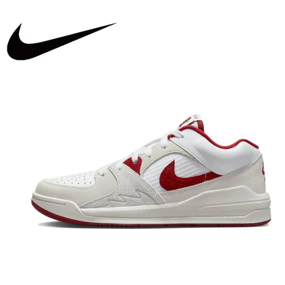 Nike New listing JORDAN STADIUM 90 Men's Low Top Casual Sneakers Fashionable and versatile Comfortable and lightweight White