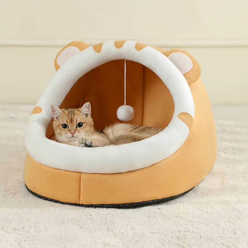 Super Cat Bed Warm Pet House Kitten Cave Cushion Cat House Warm Sleeping Dog