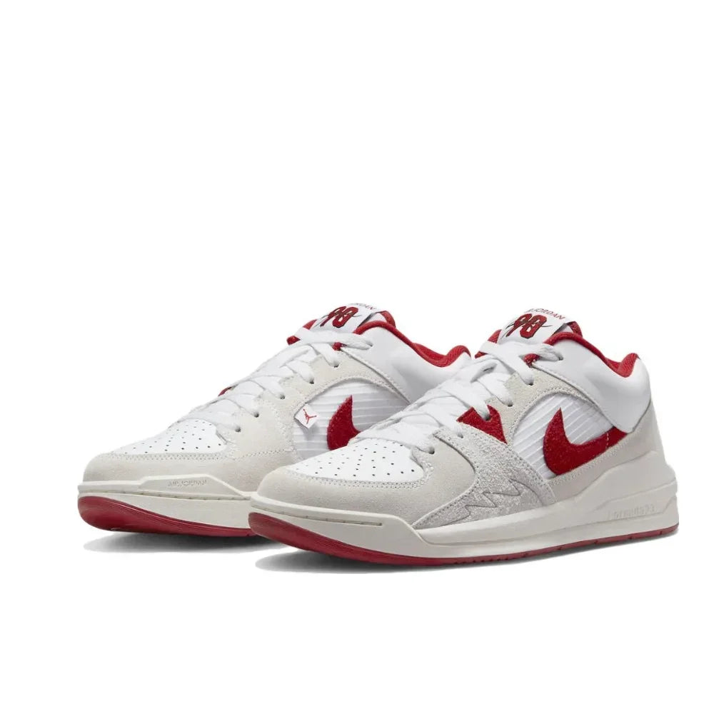 Nike New listing JORDAN STADIUM 90 Men's Low Top Casual Sneakers Fashionable and versatile Comfortable and lightweight White