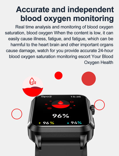 2024 New Medical Grade Smart Watch air Pump ECG True Accurately Blood Pressure Airbag health watch Uric Acid Blood Lipids watch