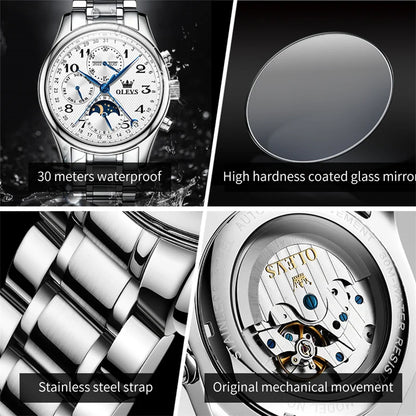 OLEVS Top Brand Luxury Automatic Mechanical Men