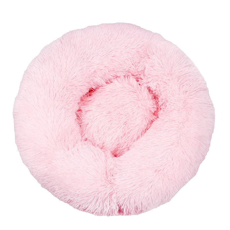 40-110cm Round Pet Bed for Large Dog Bed Super Soft Cat Bed Long Plush