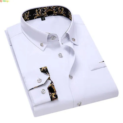 Men's Clothing  Arrival Men Shirt, Fashion Causal Long Sleeved Male Dress Social Business Cotton Shirt Soft Weeding White Shirts