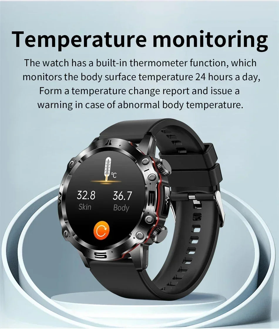 2024 New Smart Watch Men Blood Lipids Uric Acid Health ECG+PPG Fitness Tracker Clock HD Bluetooth Call Sport Altitude Smartwatch