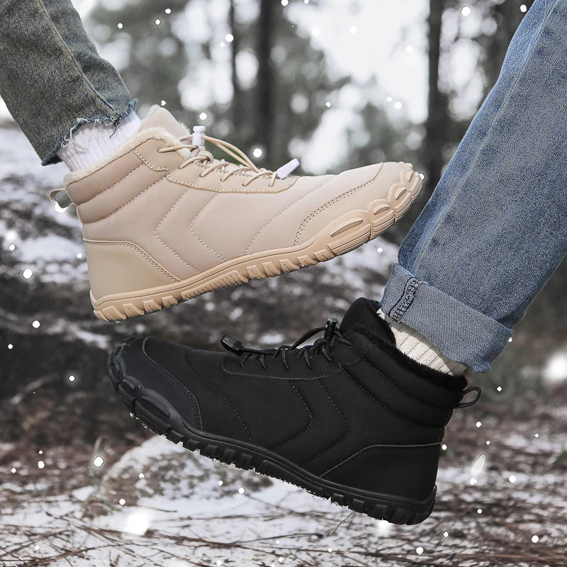 2024 New Men's And Women's Widened Waterproof Winter Boots Outdoor Warm Sports Shoes Five-toed Anti-collision Plush Snow Boots