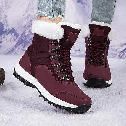 Winter Shoes Woman Warm Anti Slip Ankle Boots Plush Comfy Warm Outdoor Female Boots Women 2024 New Fur Platform Snow Boots