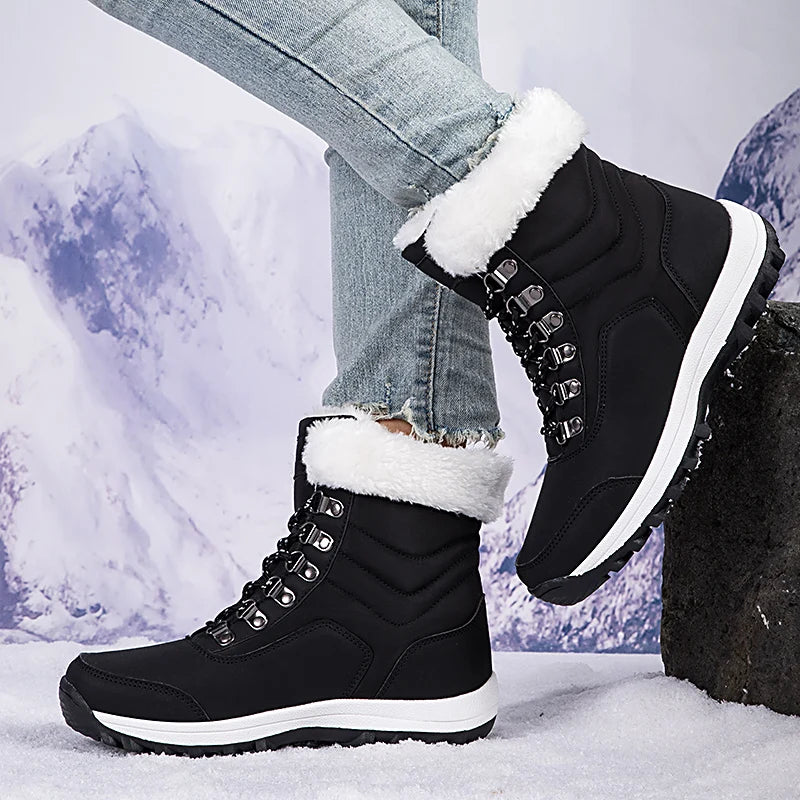 Winter Shoes Woman Warm Anti Slip Ankle Boots Plush Comfy Warm Outdoor Female Boots Women 2024 New Fur Platform Snow Boots