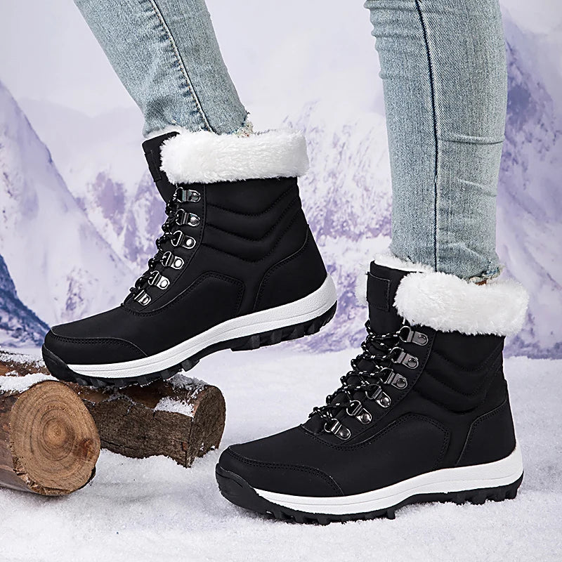 Winter Shoes Woman Warm Anti Slip Ankle Boots Plush Comfy Warm Outdoor Female Boots Women 2024 New Fur Platform Snow Boots