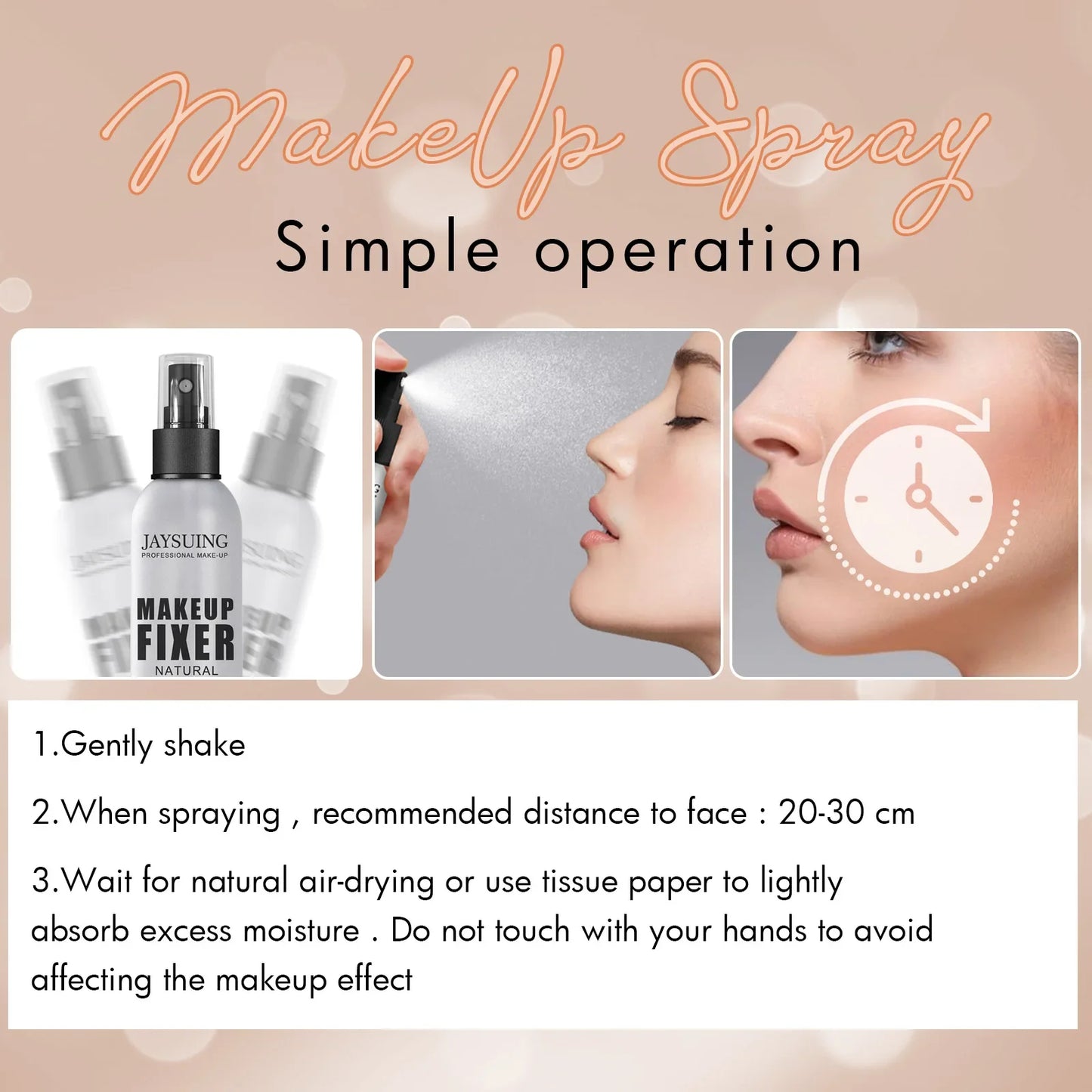 Makeup Setting Spray Moisturizing Lotion Hydrate Oil Control Long-lasting Make Up Natural Matte Refreshing Quick Fixer Cosmetics