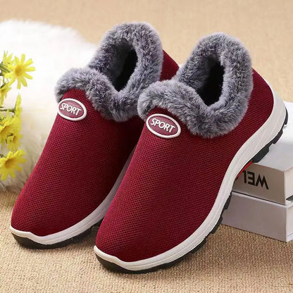 Cotton Shoes Women Winter sneakers Platform ankle boots Wedges Shoe 2024 Comfortable Warm Short Plush female boots Botines mujer