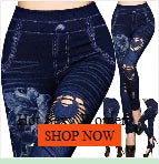 Hot Sexy Women Jean Skinny Jeggings Pants high waist leggings female print ankle-length Slim Legging Fitness Plus Size