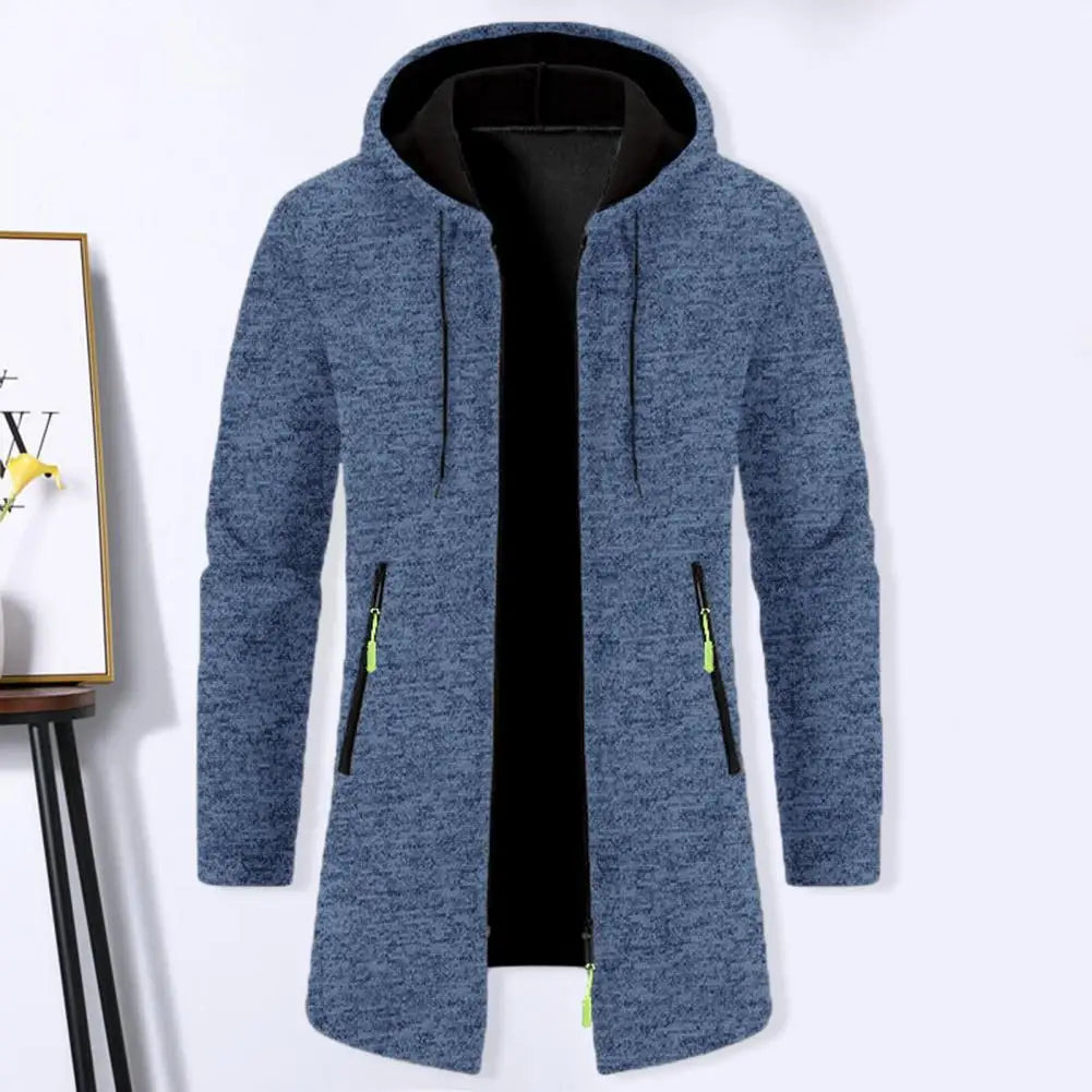 Sweatwear Men's Hoodies Long Sleeve Sweatshirts for Men Zipper Hooded Mens Oversize Winter Top Jacket Coat Black Sweater