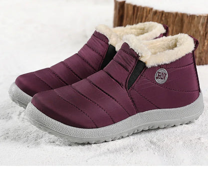 Men Boots Keep Warm Winter Shoes For Men Ankle Boots Fur Shoes.